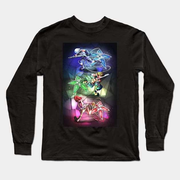 The Destiny Island Trio Stars (Kingdom Hearts) Long Sleeve T-Shirt by Arcanekeyblade5